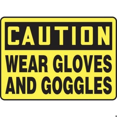 Accuform OSHA CAUTION Safety Sign EYE AND EAR MPPE721VA